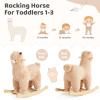 labebe Baby Rocking Horse for 1 Year Old, Plush Stuffed Llama Rocker, Wooden Rocking Toy for Boys&Girls 12M+, Perfect Nursery Gift for Christmas and Birthdays view 4