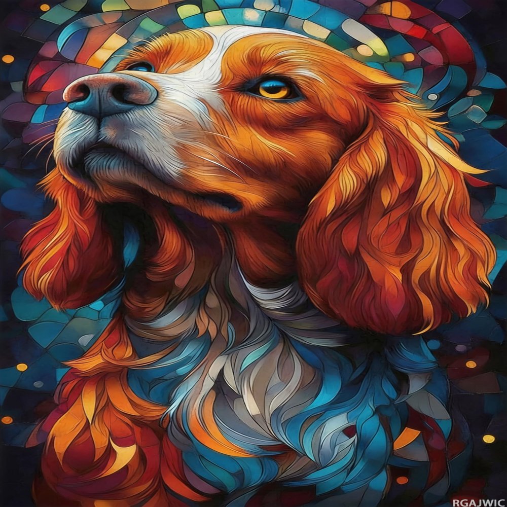 1000 Piece Wood Jigsaw Puzzles for Adults Cocker Spaniel Dogs Wood Puzzles for Adults Games Family Education Gifts 19.69x27.56in