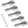 5pcs Aluminum 25t Servo Horn M3 Threads Metal Steering Servo Arm for RC Car Truck Buggy Airplane (Silver) view 1