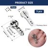 5pcs Aluminum 25t Servo Horn M3 Threads Metal Steering Servo Arm for RC Car Truck Buggy Airplane (Silver) view 2