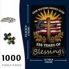 1000 Piece 250th Anniversary USA Wooden Jigsaw Puzzle One Nation Under God Adults Kids Challenging Family Game Educational Stress Relief Learning Toy Home Decor Puzzles 29.5x19.7 Inch view 2