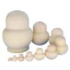 ordinarYone Blanks Wooden Shape Russian Nesting Dolls Unpainted Matryoshka Dolls Set 10Pcs for Toy Parent Time view 1