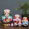 ordinarYone Blanks Wooden Shape Russian Nesting Dolls Unpainted Matryoshka Dolls Set 10Pcs for Toy Parent Time view 2