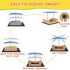 ActiveTrail Large Wooden Kids Sand Box with Cover, Outdoor Kids Sandbox with Adjustable Canopy and 2 Foldable Bench Seats, Solid Fir Wood Sand Pit for Backyard Garden, Beach Patio Outdoor (47x47Inch) view 3