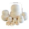 ordinarYone 15 Layer Unfinished Russian Nesting Dolls Wooden Unpainted Matryoshka Doll Set For Painting Decorating Craft Project view 3