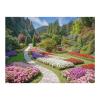 The Butchart Gardens a Sunny Day Sunlight Shining on Colorful Seasonal Flowers 1000 Piece Wooden Jigsaw Puzzle Travel Lovers Puzzle for Garden Photography view 1