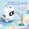 Asixxsix Drawing Robot for Kids, Interactive Educational Drawing Machine, Montessori Painting Learning Toys with 100 Learning Word Cards, Birthday for Boys Girls 3 4 5 6 7 8 (White) view 2