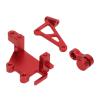 Drfeify RC Servo Bracket Arm Set, Aluminum Alloy Steering Gear Bracket with Servo Mount and Arm for LOSI Promoto MX 1 4 Electric Motorcycle (Red) view 2