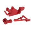 Drfeify RC Servo Bracket Arm Set, Aluminum Alloy Steering Gear Bracket with Servo Mount and Arm for LOSI Promoto MX 1 4 Electric Motorcycle (Red) view 3