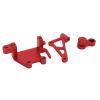 Drfeify RC Servo Bracket Arm Set, Aluminum Alloy Steering Gear Bracket with Servo Mount and Arm for LOSI Promoto MX 1 4 Electric Motorcycle (Red) view 4