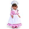 MBD Doll Clothes Colonial Prairie Dress Set with Bonnet & Apron Fits 18 Inch Dolls Including Kennedy and Friends Vintage Floral Outfit with Pink Shoes view 1