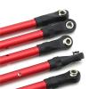 RC Repairs Models For Traxxas For Slash For Hoss For Rustler For Stampede 4x4 1/10 Metal Turnbuckles Pull Rod Link Rod Steering Rod Set RC Car Parts(Red) view 3