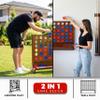 Giant Wooden 4 in A Row Game with Folding Catch Tray, Wall-Mountable or Ground Play, Indoor Outdoor & Backyard Game, Includes Carry Case and Detachable Legs view 3