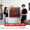 Giant Wooden 4 in A Row Game with Folding Catch Tray, Wall-Mountable or Ground Play, Indoor Outdoor & Backyard Game, Includes Carry Case and Detachable Legs view 4