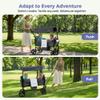 MOMFANN Wagon Stroller for 2 Kids, All-Terrain Foldable Baby Wagon with Adjustable Push & Pull Handle, 5-Point Harness, Removable Canopy, Footwell & Large Storage Bag-Gray view 2