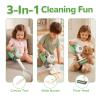 VARANO 3-in-1 Kids Vacuum that Really Works - Toddler Toy Vacuum with Storage Stand & Real Suction - Montessori Cleaning Toy for Boys & Girls Ages 3+ (Green) view 3