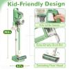 VARANO 3-in-1 Kids Vacuum that Really Works - Toddler Toy Vacuum with Storage Stand & Real Suction - Montessori Cleaning Toy for Boys & Girls Ages 3+ (Green) view 4