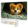 LROTFNGX for MTG Playmat TCG Card Game Mat with Game Zone Stitched Edges,Board Game Mats Non-Slip Waterproof Rubber Base 24 x 14 inch for CCG RPG Trading Card,Heart Patterned Fabric view 1