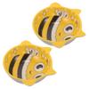 LGPMKJNHD 2pcs Cute Ceramic Porridge Bowl Cartoon Bee Pattern Adorable Boys and Girls Breakfast Dish for Fun Mealtime view 1