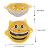 LGPMKJNHD 2pcs Cute Ceramic Porridge Bowl Cartoon Bee Pattern Adorable Boys and Girls Breakfast Dish for Fun Mealtime view 2