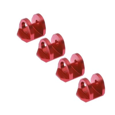 Rc Upgrade Components For Arrma For Granite For Grom For Typhon For Grom 1/18 1/14 4PCS Aluminum Alloy Shock Cap Protector Reinforced Shock Guard(Red)