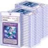 100 Pack Magnetic Graded Card Slabs for Trading Cards, Clear Acrylic Card Slab Holders with Label Slot, Hard Sports Card Case Protectors for Baseball Cards, MTG, TCG and Standard Size Game Cards view 1