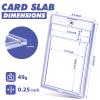 100 Pack Magnetic Graded Card Slabs for Trading Cards, Clear Acrylic Card Slab Holders with Label Slot, Hard Sports Card Case Protectors for Baseball Cards, MTG, TCG and Standard Size Game Cards view 2