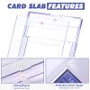 100 Pack Magnetic Graded Card Slabs for Trading Cards, Clear Acrylic Card Slab Holders with Label Slot, Hard Sports Card Case Protectors for Baseball Cards, MTG, TCG and Standard Size Game Cards view 3