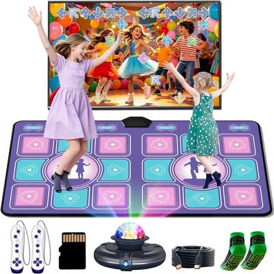 AMEXI Electronic Dance Mat for Kids: 2 Player Interactive TV Video Game