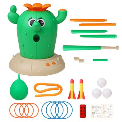 4-in-1 Remote Control Cactus Toy Set | PP, 1050g, 26x18cm | Musical Jumping Toy with, Baseball Game | Indoor Outdoor Fun for Kids 3-8 Years