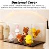 24 28 31 in Tall Transparent Acrylic Display Box, Stackable Action Figure Display Case, Removable Alternative Glass Showcase, Easy to Assemble(Black,25x25x55cm/10x10x22in) view 2