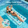 2 Pack Inflatable Pool Floats Adult Heavy Duty Pool Lounger Float Pool Rafts with Headrest Drink Holder Lake Floats Tanning Pool Lounger for Swimming Pools Party Beach-Fruit view 3