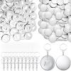 Tondiamo 100 Sets 58 mm/ 2.25 Inch Button Making Keychains Supplies Metal Button Badge Sets Including Metal Shell, Plastic Film, Keychain for Maker Machine DIY Gifts (Classic,Bottle Opener) view 1
