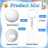 Tondiamo 100 Sets 58 mm/ 2.25 Inch Button Making Keychains Supplies Metal Button Badge Sets Including Metal Shell, Plastic Film, Keychain for Maker Machine DIY Gifts (Classic,Bottle Opener) view 2