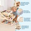 Wooden Display Case For Hot Wheels & Matchbox, 3-Level Large Capacity 1/64 Scale Matchbox Hot Wheels Toy Car Display Case Parking Garage With Ramp Diy Scale Diecast Toy Car Storage Box For 50 Toy Cars view 3
