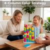 INQUADR Color Match Challenge Game,Family Board Game - Quick Thinking Stacking Challenge, Travel-Friendly Color Line and Game Tower Stack Party Game view 3