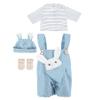 18 Inch Doll Clothes Set, Cute Outfit with Hats, Socks, Overalls, Tops Fashion Apparel for Doll, Fits Most 18 Dolls, Dress up Gift view 1