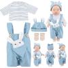 18 Inch Doll Clothes Set, Cute Outfit with Hats, Socks, Overalls, Tops Fashion Apparel for Doll, Fits Most 18 Dolls, Dress up Gift view 2