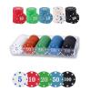 Lounvui 100PCS Professional Poker Chip Set with Acrylic Storage Case, Casino-Style Chips for Texas Hold'em, Blackjack, Poker Night and Card Games view 1