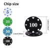 Lounvui 100PCS Professional Poker Chip Set with Acrylic Storage Case, Casino-Style Chips for Texas Hold'em, Blackjack, Poker Night and Card Games view 3