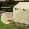Gicov Outdoor Playhouse Cover Waterproof Wooden Kids Playhouse Covers with Side Zipper Easy to Access Heavy Duty Oxford Fabric All-Weather Protection (Khaki, 80L x 55W x 63H) view 3