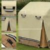 Gicov Outdoor Playhouse Cover Waterproof Wooden Kids Playhouse Covers with Side Zipper Easy to Access Heavy Duty Oxford Fabric All-Weather Protection (Khaki, 80L x 55W x 63H) view 4