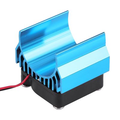 HUIOP RC Heat Sink with Cooling Fan, Powerful Cooling System for 540/550 / 3650 Motor, Ideal for Preventing Overheating in RC Car Racing Enthusiasts (Blue)