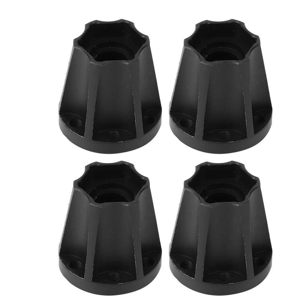 4pcs RC Car Wheel Hex Hubs Wheel Adapter Black Fit for SCX10 1/10 RC Crawler 1.9inch 2.2inch Wheel (23mm)