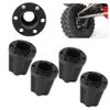 4pcs RC Car Wheel Hex Hubs Wheel Adapter Black Fit for SCX10 1/10 RC Crawler 1.9inch 2.2inch Wheel (23mm) view 2