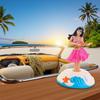 1 Pc Pink Solar Powered Dancing Figures Decoration -Hawaii Shaking Head Ornaments Hula Dance Girl -Car Dashboard Interior Decoration Desktop Ornaments,Solar Power Kits (4.13 x 2.56) view 4