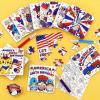 24 Sets 250th Anniversary 4th of July Crafts for Kids, Patriotic Crafts Activities DIY Puzzle Kits Red White Blue Flag Star Independence Day Memorial Day Jigsaw Coloring Art gift Party Favors Supplies view 3