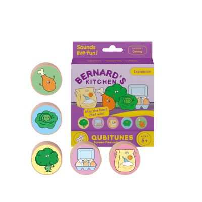 QUBITUNES Bernard's Kitchen Cook-Off Expansion Audio Game Kids Ages 5+