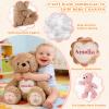 Aeekdook Custom Teddy Bear Stuffed Animal with Embroidered Name, Personalized Stuffed Teddy Bear Plush Toy for Kids, Personalized Gifts for Baby Girls Boys, Birthday for Her Him view 2