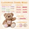 Aeekdook Custom Teddy Bear Stuffed Animal with Embroidered Name, Personalized Stuffed Teddy Bear Plush Toy for Kids, Personalized Gifts for Baby Girls Boys, Birthday for Her Him view 3